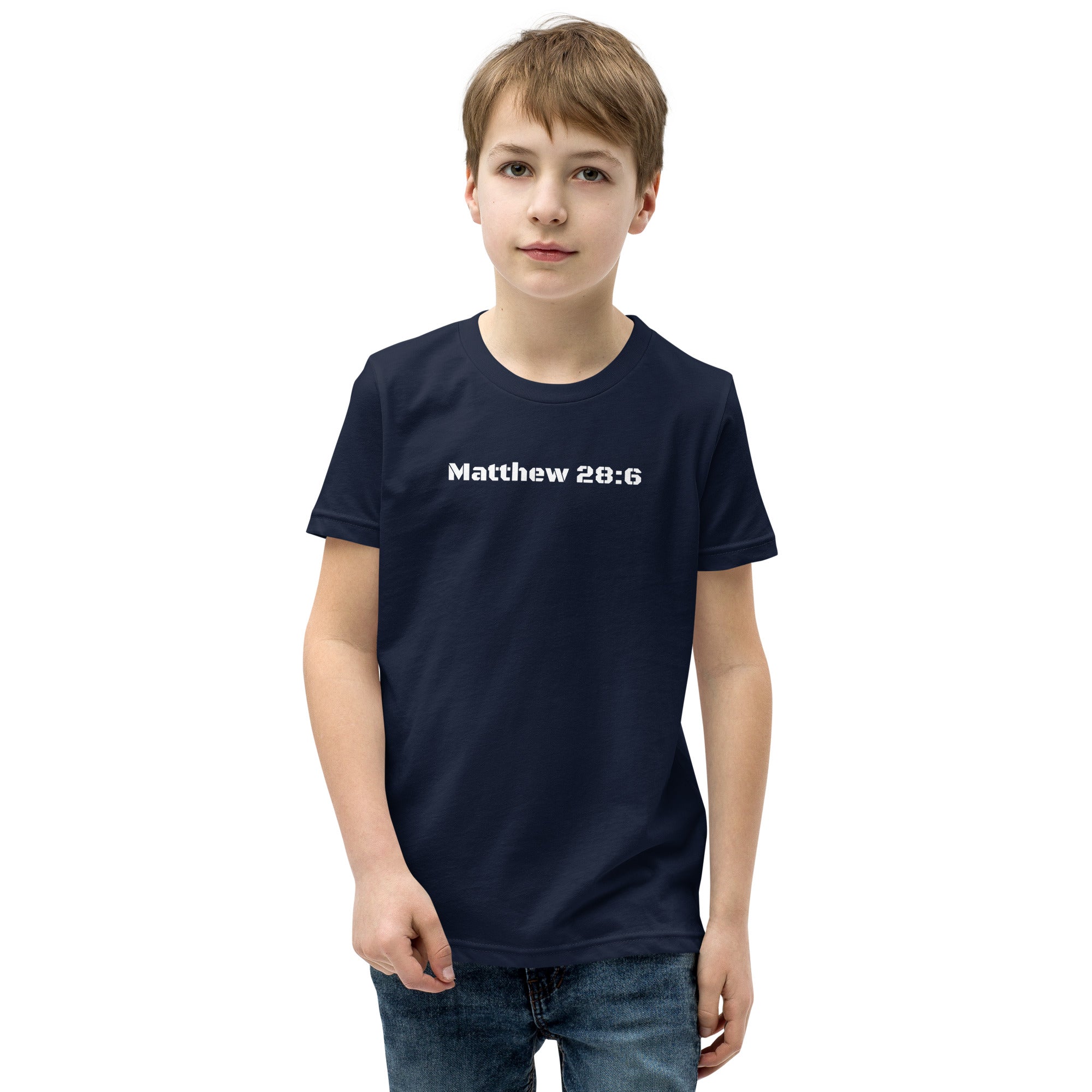 Boy's Youth Short Sleeve T-Shirt - Matthew 28:6