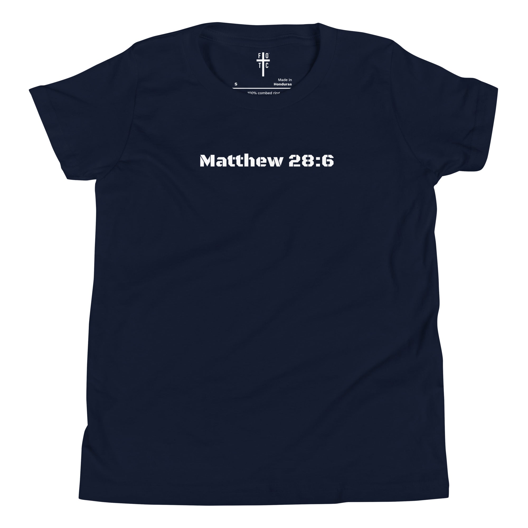 Boy's Youth Short Sleeve T-Shirt - Matthew 28:6