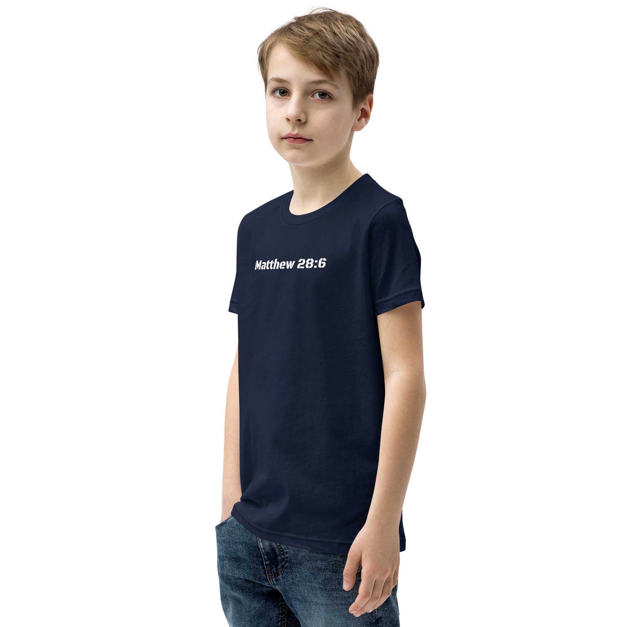 Boy's Youth Short Sleeve T-Shirt - Matthew 28:6