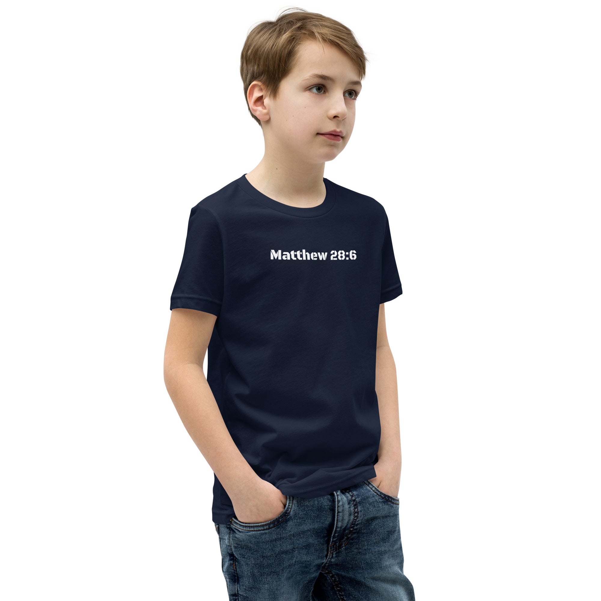 Boy's Youth Short Sleeve T-Shirt - Matthew 28:6