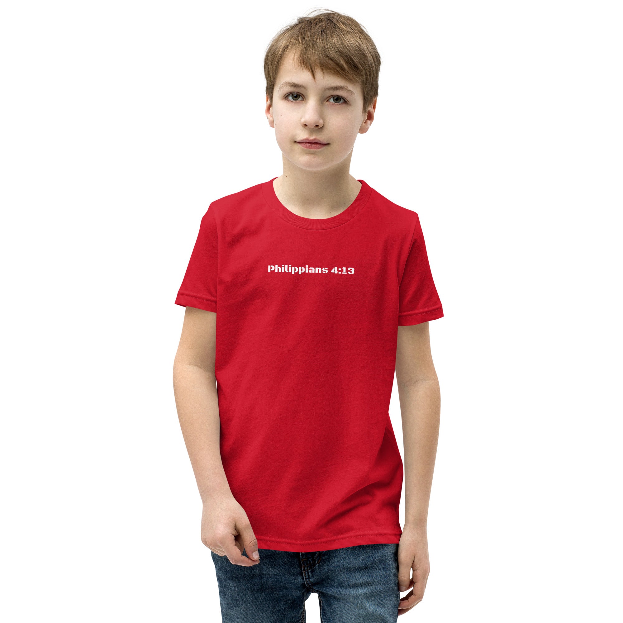 Boy's Youth Short Sleeve T-Shirt - Philippians 4:13