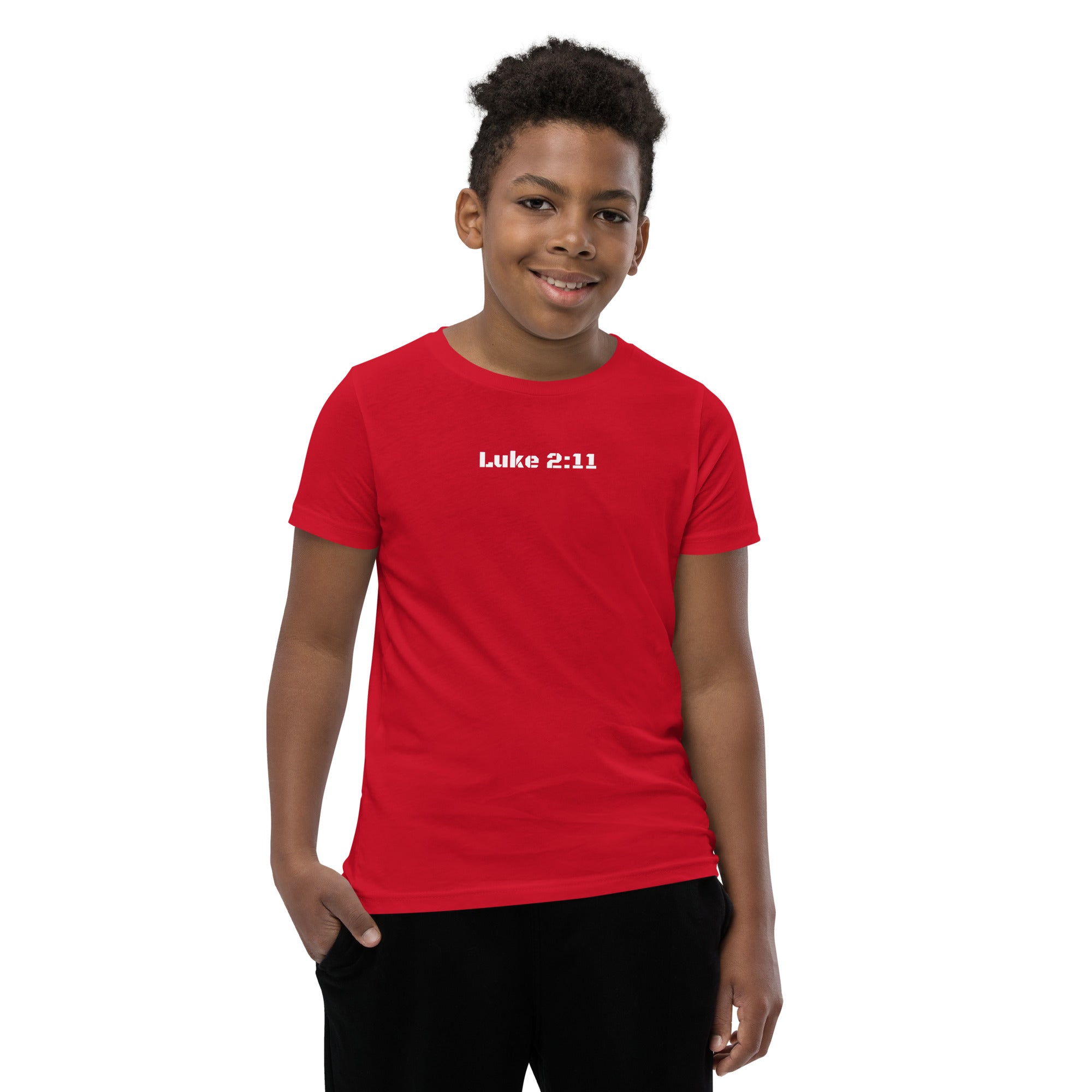 Boy's Youth Short Sleeve T-Shirt - Luke 2:11