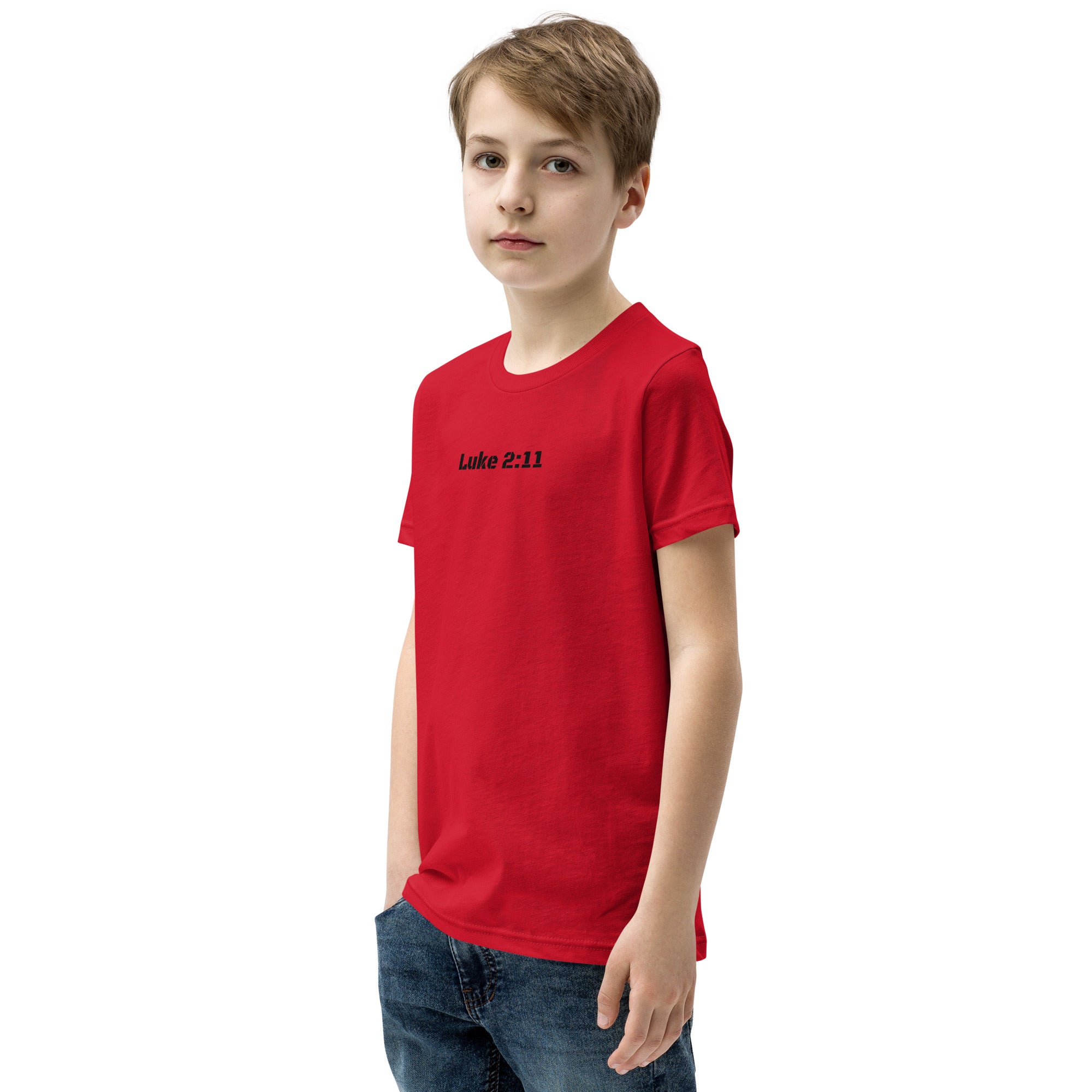 Boy's Youth Short Sleeve T-Shirt - Luke 2:11