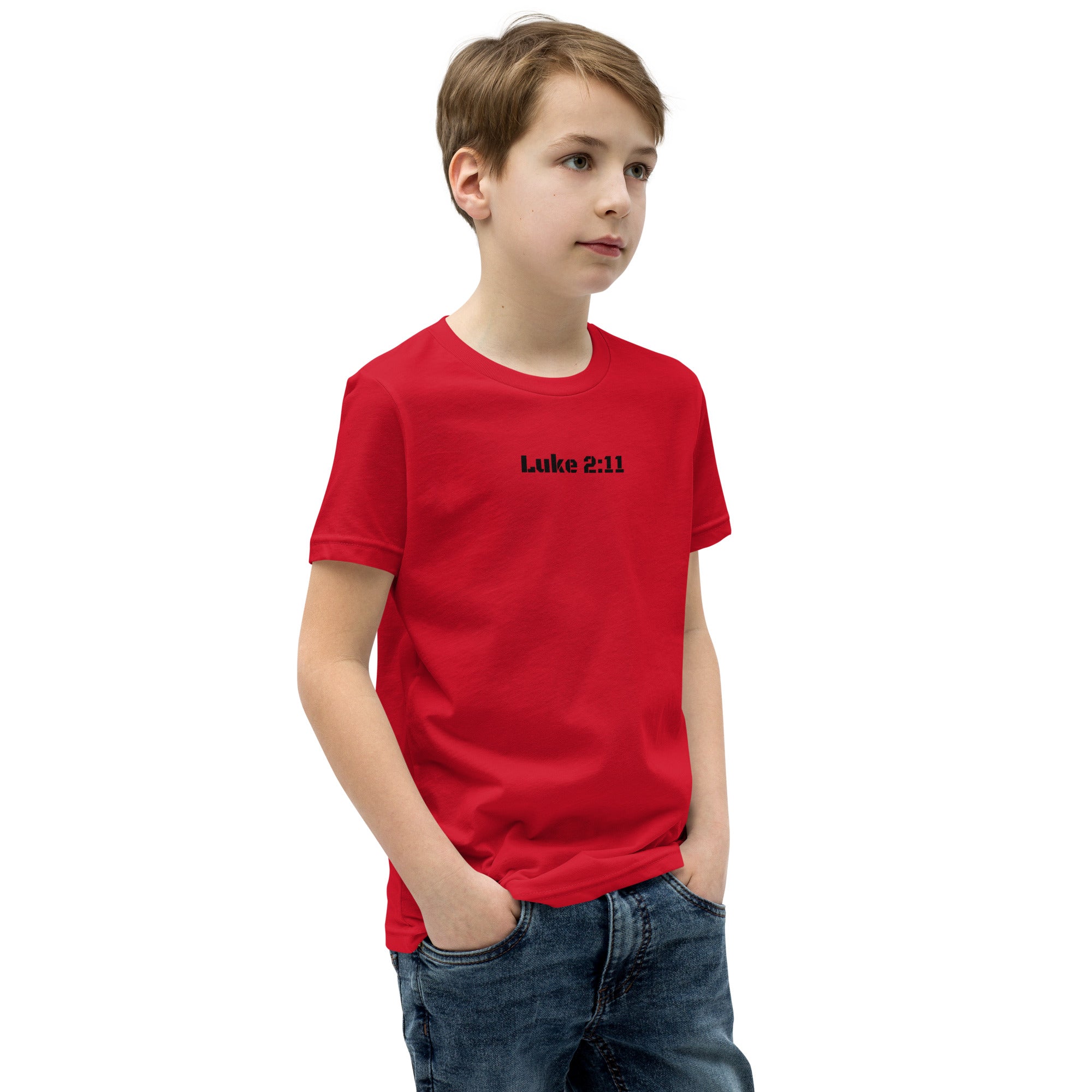 Boy's Youth Short Sleeve T-Shirt - Luke 2:11