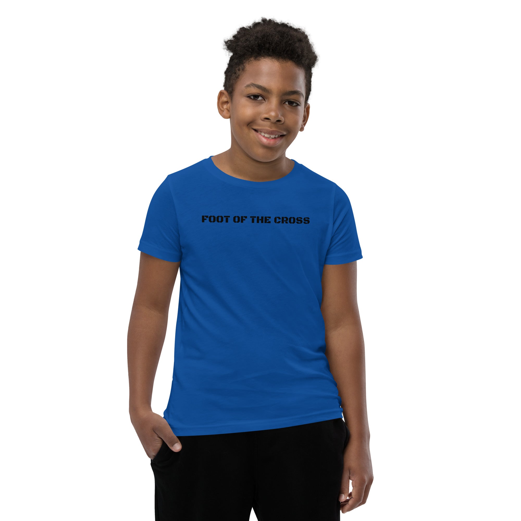 Boy's Youth Short Sleeve T-Shirt - Foot of the Cross