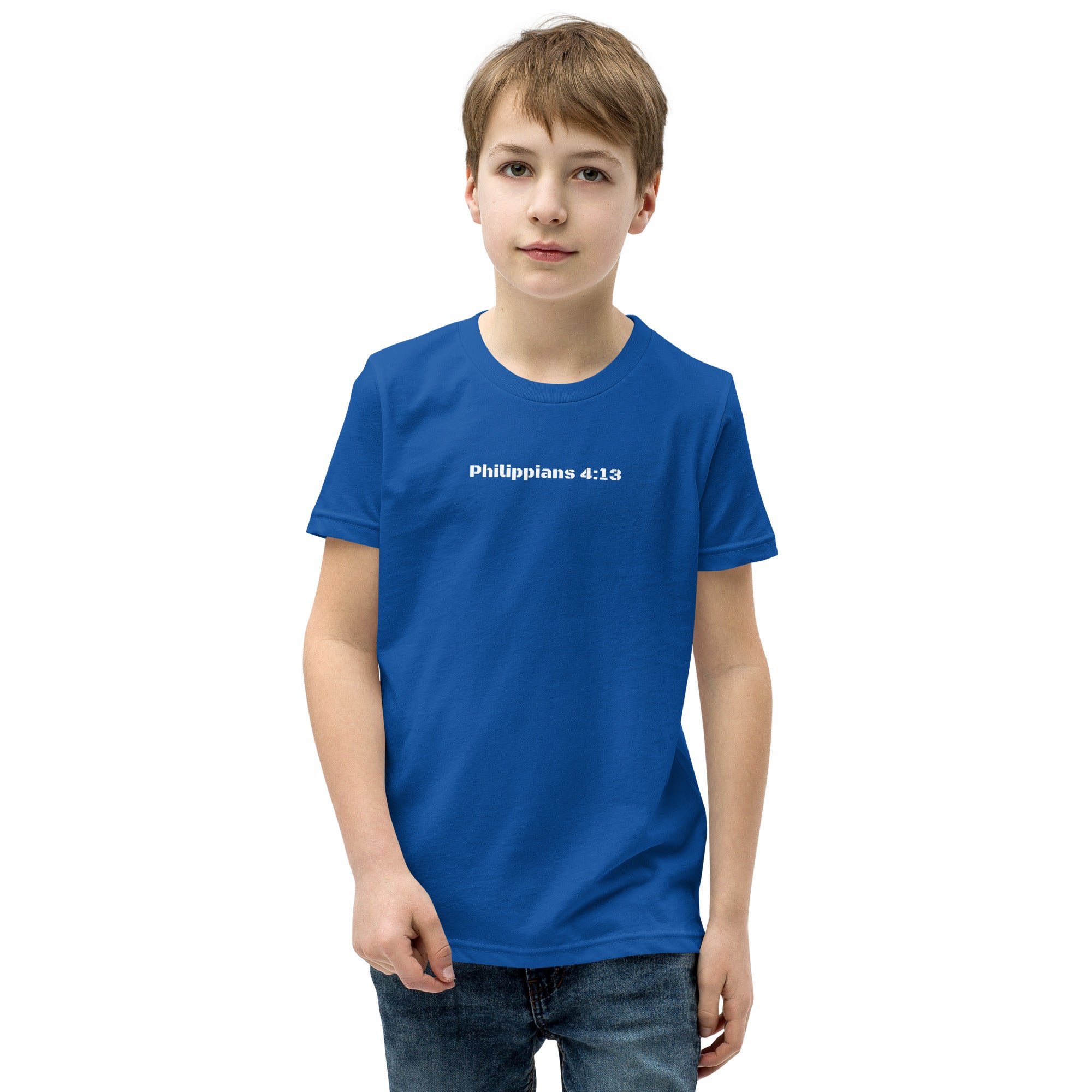 Boy's Youth Short Sleeve T-Shirt - Philippians 4:13