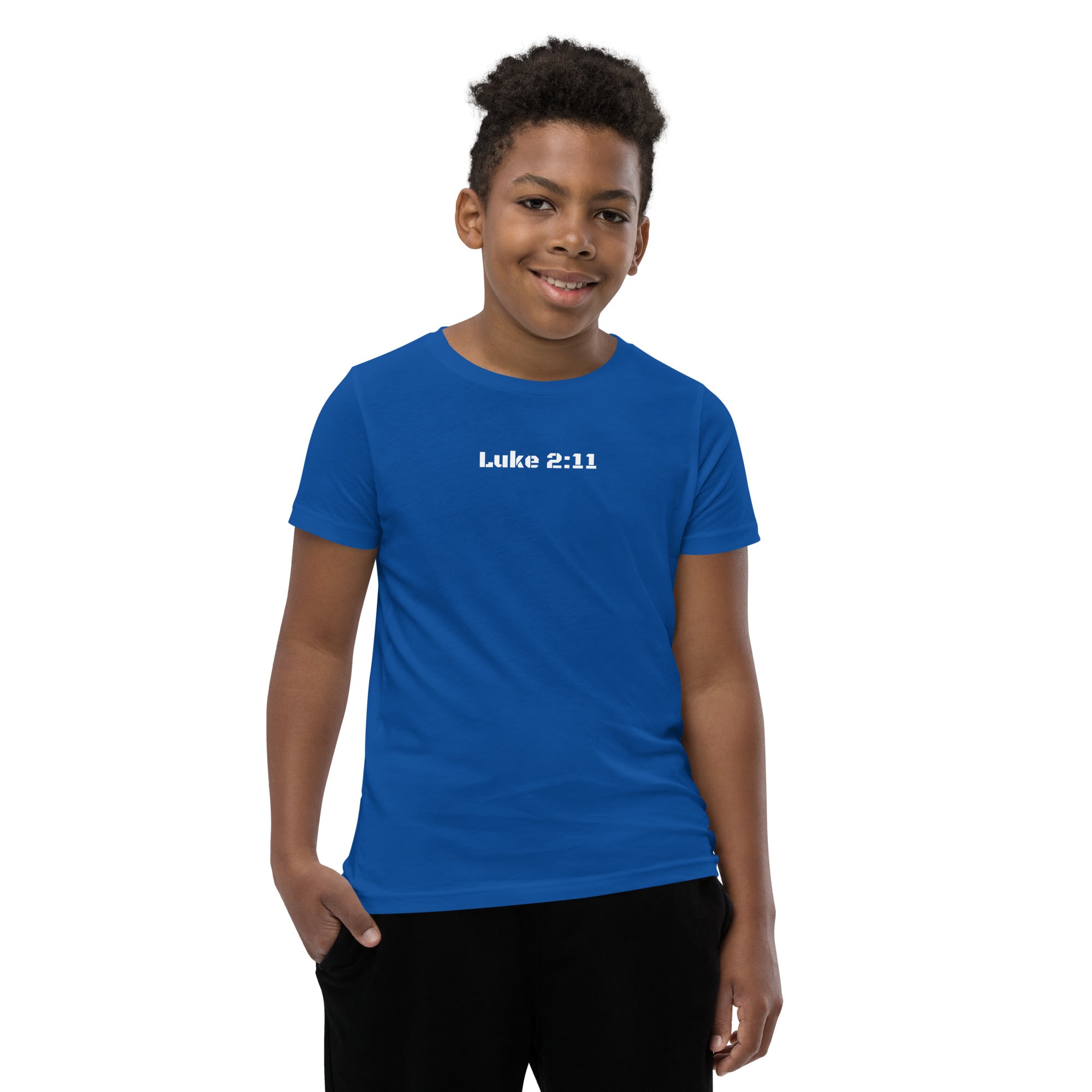 Boy's Youth Short Sleeve T-Shirt - Luke 2:11