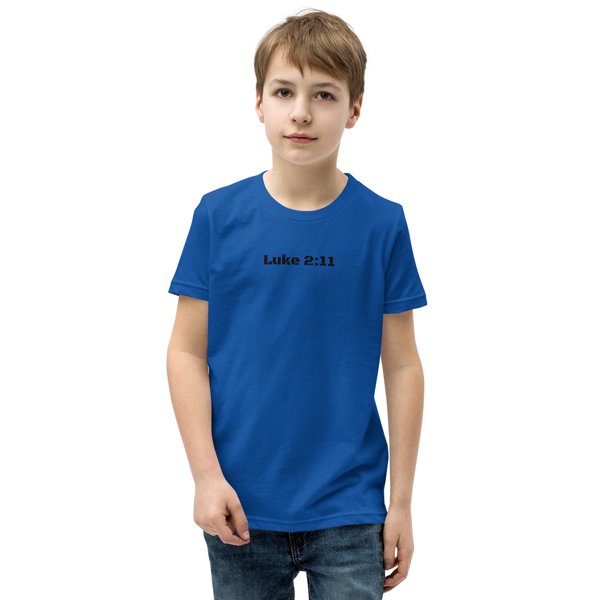 Boy's Youth Short Sleeve T-Shirt - Luke 2:11