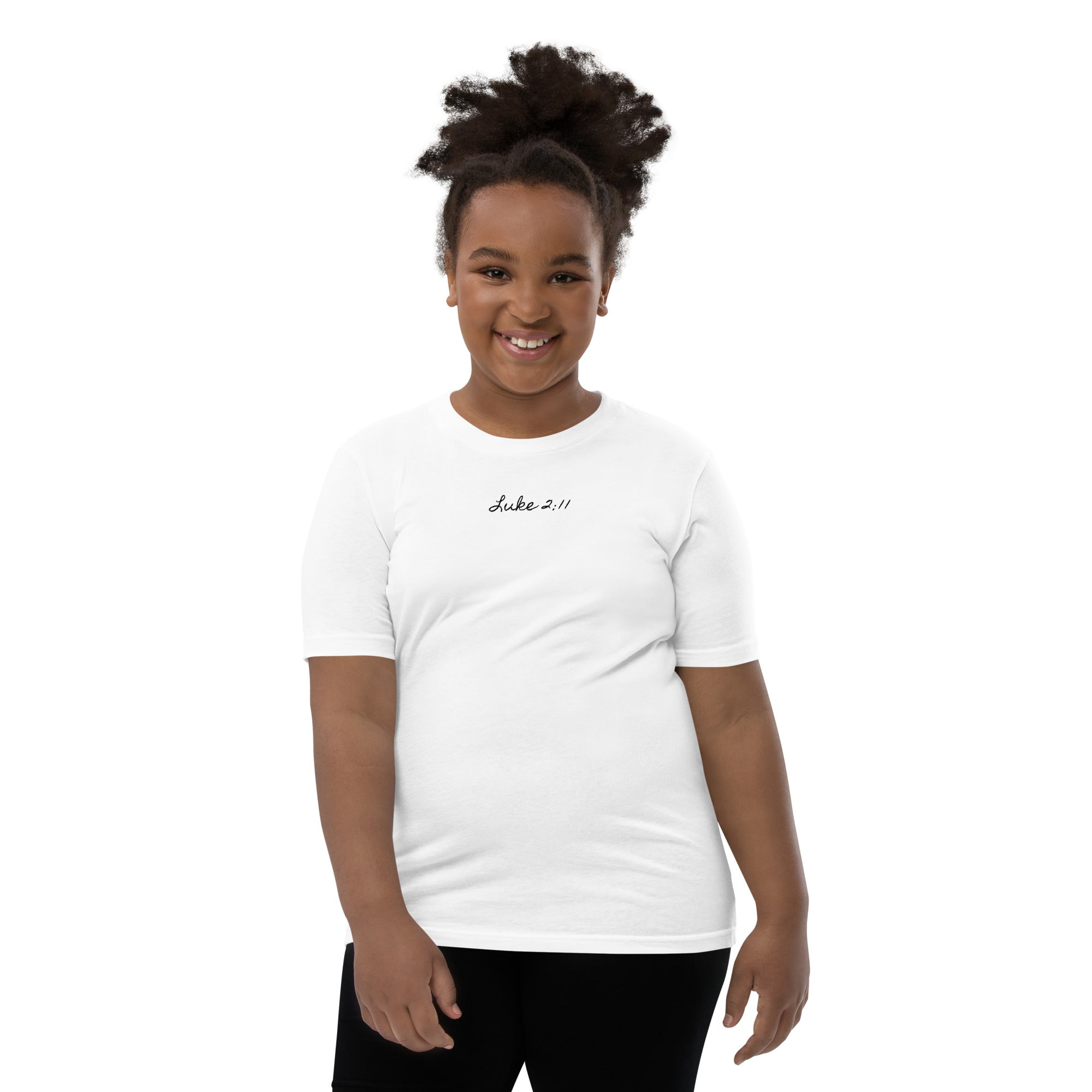 Girl's Youth Short Sleeve T-Shirt - Luke 2:11